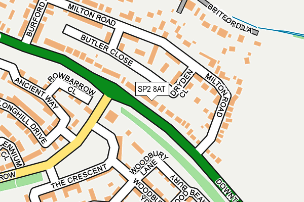 SP2 8AT map - OS OpenMap – Local (Ordnance Survey)