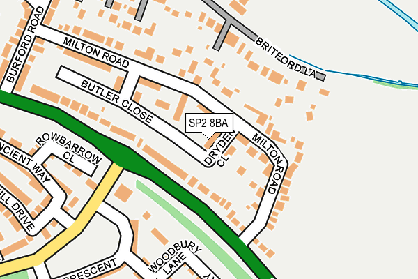 SP2 8BA map - OS OpenMap – Local (Ordnance Survey)