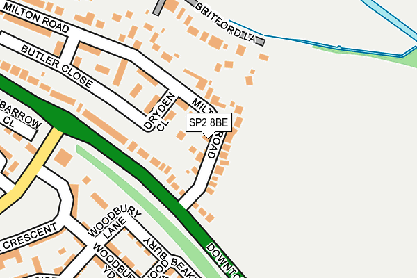 SP2 8BE map - OS OpenMap – Local (Ordnance Survey)