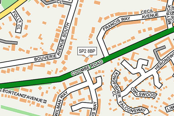 SP2 8BP map - OS OpenMap – Local (Ordnance Survey)