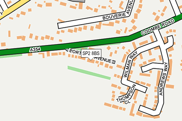 SP2 8BS map - OS OpenMap – Local (Ordnance Survey)