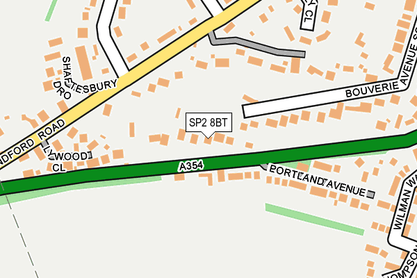 SP2 8BT map - OS OpenMap – Local (Ordnance Survey)