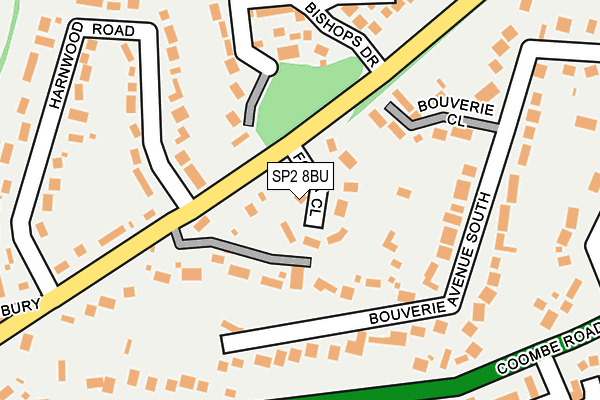 SP2 8BU map - OS OpenMap – Local (Ordnance Survey)