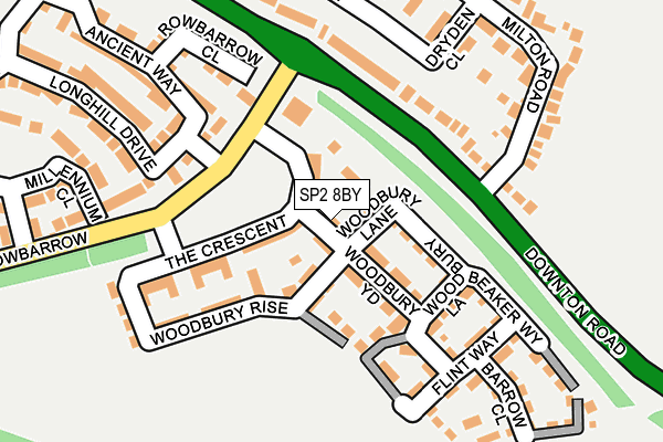 SP2 8BY map - OS OpenMap – Local (Ordnance Survey)