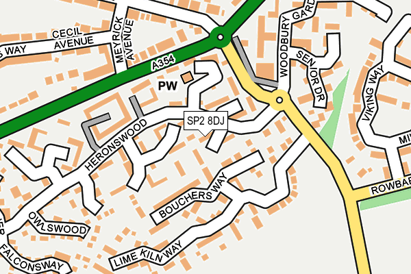 SP2 8DJ map - OS OpenMap – Local (Ordnance Survey)