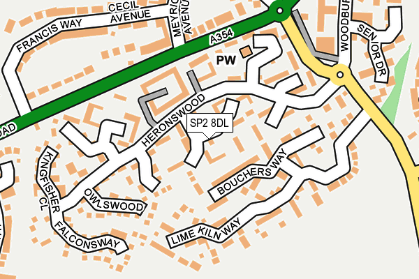 SP2 8DL map - OS OpenMap – Local (Ordnance Survey)