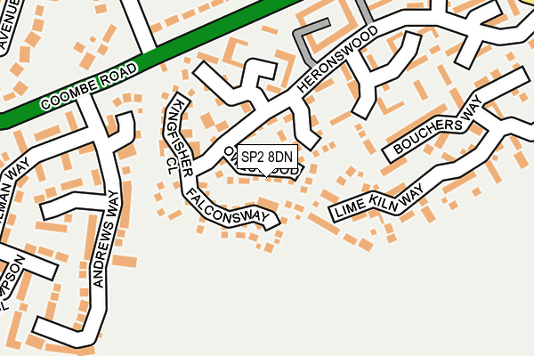 SP2 8DN map - OS OpenMap – Local (Ordnance Survey)