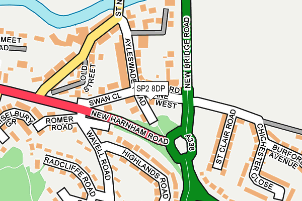 SP2 8DP map - OS OpenMap – Local (Ordnance Survey)