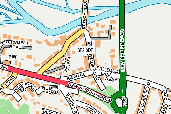 SP2 8DR map - OS OpenMap – Local (Ordnance Survey)