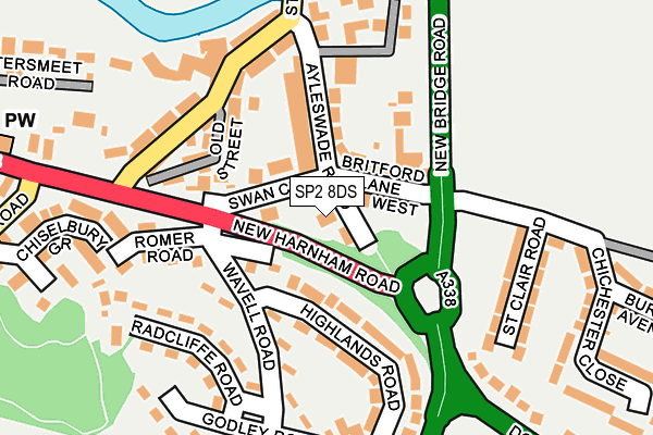 SP2 8DS map - OS OpenMap – Local (Ordnance Survey)