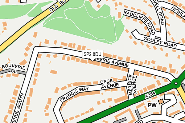 SP2 8DU map - OS OpenMap – Local (Ordnance Survey)