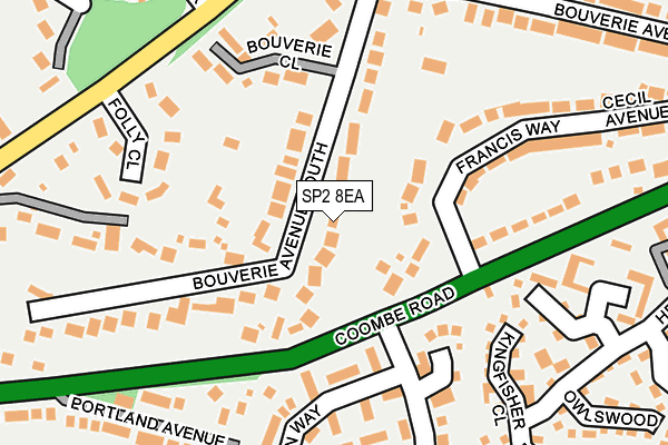 SP2 8EA map - OS OpenMap – Local (Ordnance Survey)