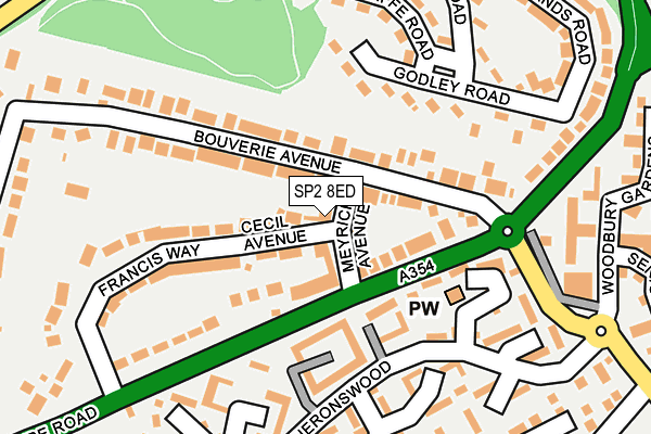 SP2 8ED map - OS OpenMap – Local (Ordnance Survey)