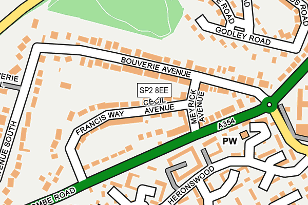 SP2 8EE map - OS OpenMap – Local (Ordnance Survey)