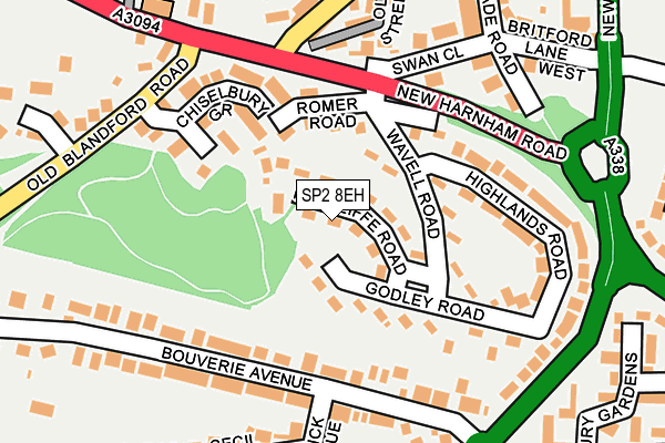 SP2 8EH map - OS OpenMap – Local (Ordnance Survey)