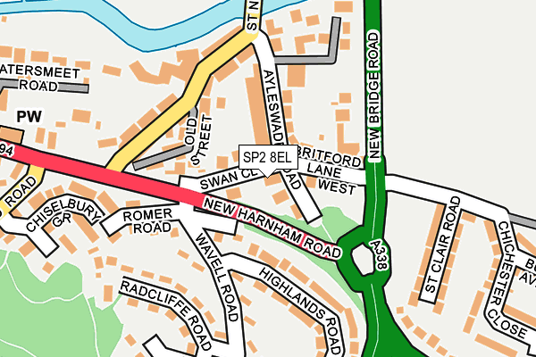 SP2 8EL map - OS OpenMap – Local (Ordnance Survey)