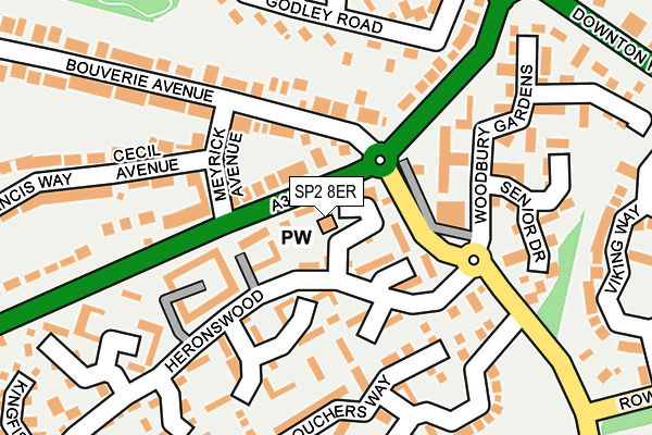 SP2 8ER map - OS OpenMap – Local (Ordnance Survey)