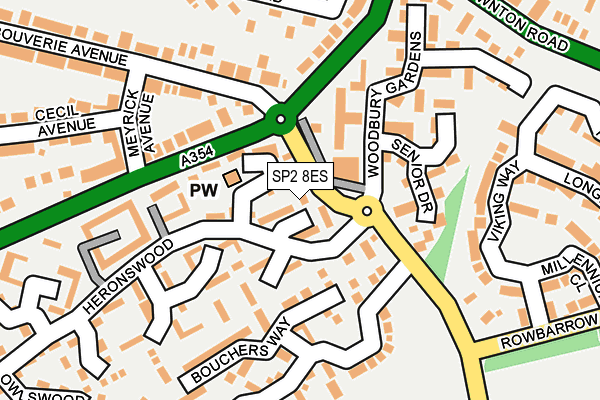 SP2 8ES map - OS OpenMap – Local (Ordnance Survey)