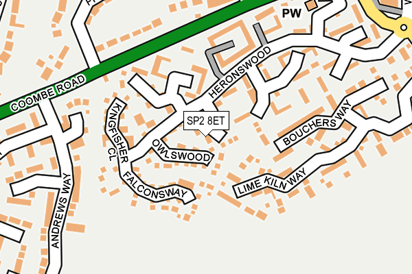 SP2 8ET map - OS OpenMap – Local (Ordnance Survey)