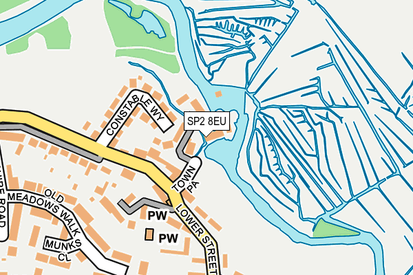 SP2 8EU map - OS OpenMap – Local (Ordnance Survey)