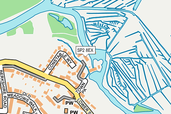 SP2 8EX map - OS OpenMap – Local (Ordnance Survey)
