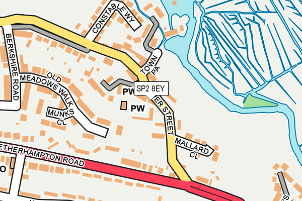 SP2 8EY map - OS OpenMap – Local (Ordnance Survey)