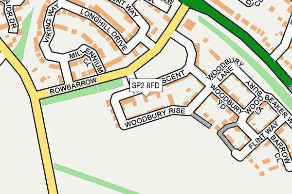 SP2 8FD map - OS OpenMap – Local (Ordnance Survey)