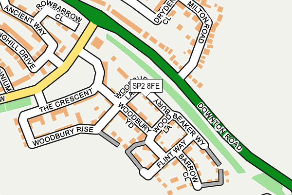 SP2 8FE map - OS OpenMap – Local (Ordnance Survey)