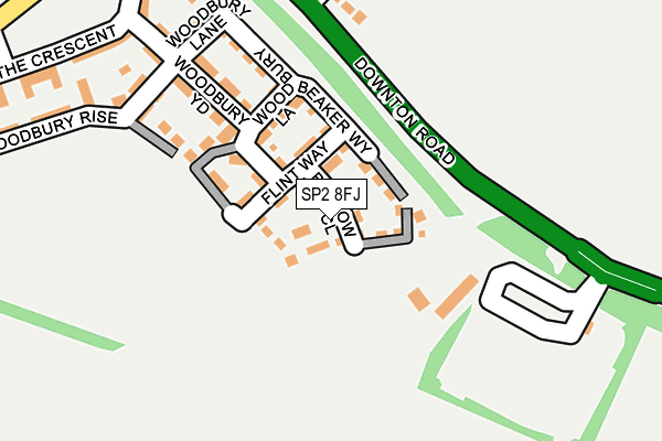 SP2 8FJ map - OS OpenMap – Local (Ordnance Survey)