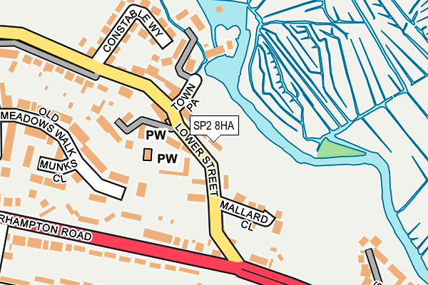 SP2 8HA map - OS OpenMap – Local (Ordnance Survey)