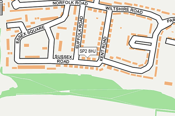 SP2 8HJ map - OS OpenMap – Local (Ordnance Survey)