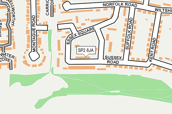 SP2 8JA map - OS OpenMap – Local (Ordnance Survey)