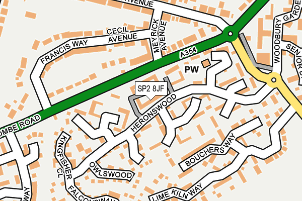 SP2 8JF map - OS OpenMap – Local (Ordnance Survey)