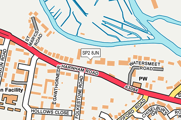 SP2 8JN map - OS OpenMap – Local (Ordnance Survey)