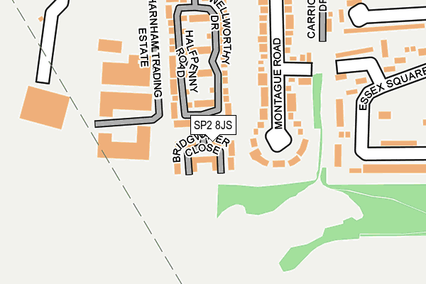 SP2 8JS map - OS OpenMap – Local (Ordnance Survey)