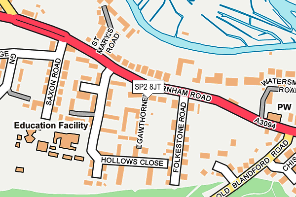 SP2 8JT map - OS OpenMap – Local (Ordnance Survey)