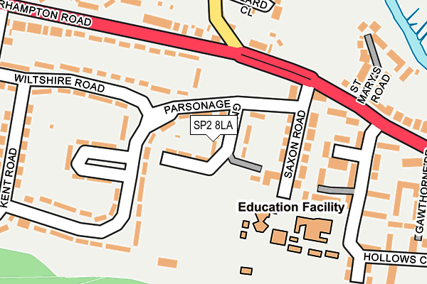 SP2 8LA map - OS OpenMap – Local (Ordnance Survey)