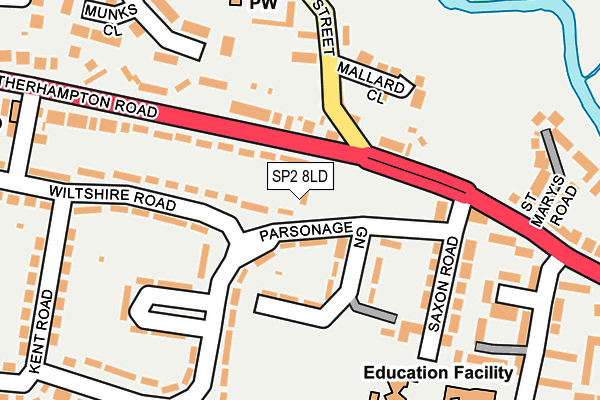 SP2 8LD map - OS OpenMap – Local (Ordnance Survey)