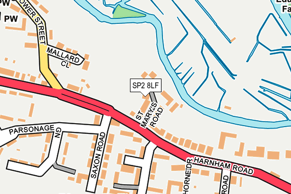 SP2 8LF map - OS OpenMap – Local (Ordnance Survey)