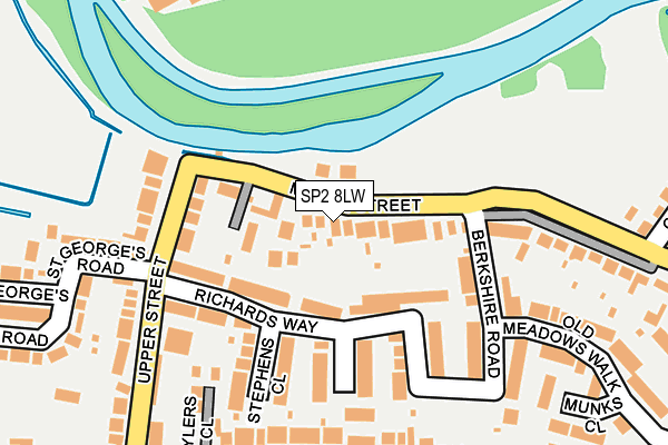 SP2 8LW map - OS OpenMap – Local (Ordnance Survey)