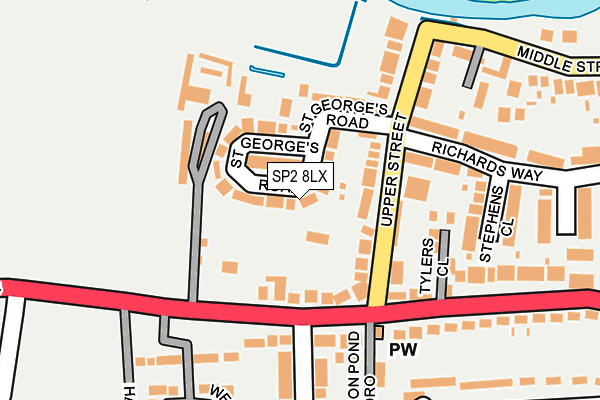 SP2 8LX map - OS OpenMap – Local (Ordnance Survey)