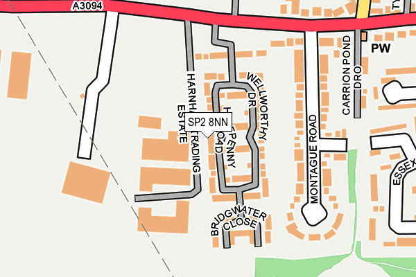 SP2 8NN map - OS OpenMap – Local (Ordnance Survey)