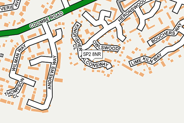 SP2 8NR map - OS OpenMap – Local (Ordnance Survey)