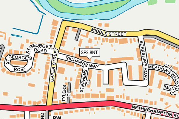 SP2 8NT map - OS OpenMap – Local (Ordnance Survey)