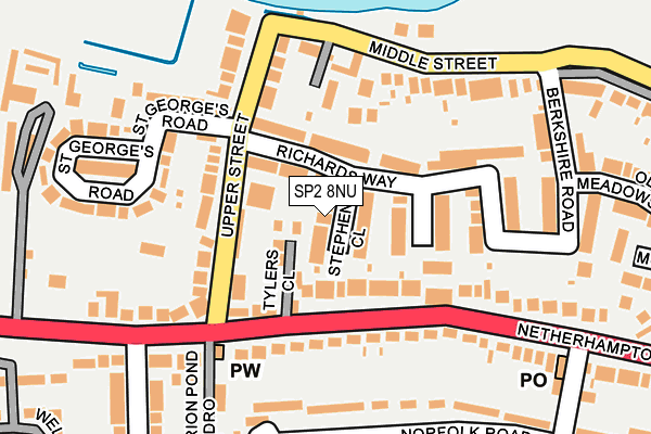 SP2 8NU map - OS OpenMap – Local (Ordnance Survey)