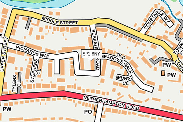 SP2 8NY map - OS OpenMap – Local (Ordnance Survey)