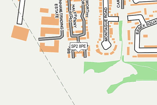 SP2 8PE map - OS OpenMap – Local (Ordnance Survey)