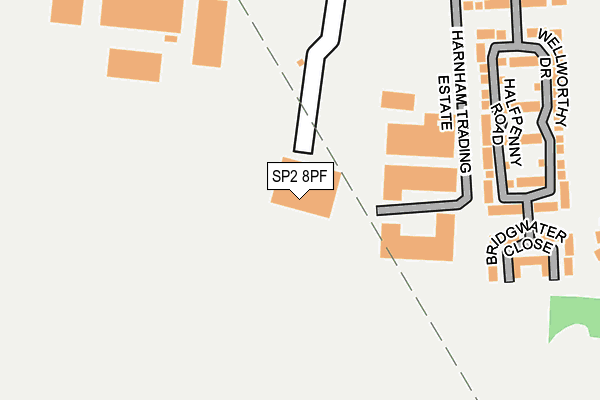 SP2 8PF map - OS OpenMap – Local (Ordnance Survey)