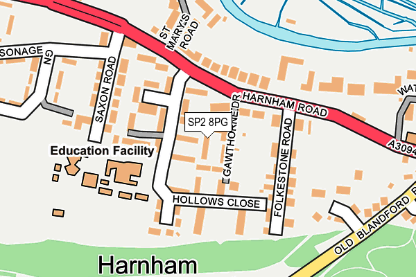 SP2 8PG map - OS OpenMap – Local (Ordnance Survey)