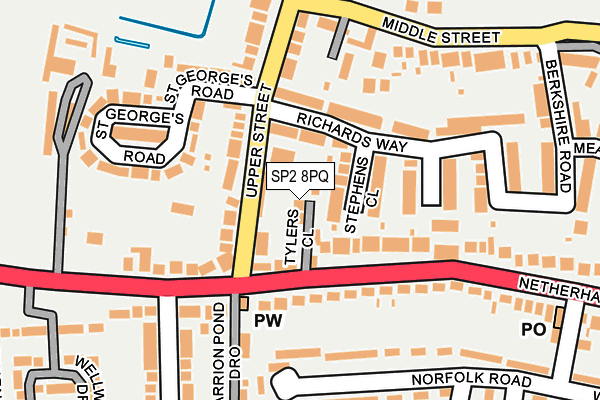 SP2 8PQ map - OS OpenMap – Local (Ordnance Survey)